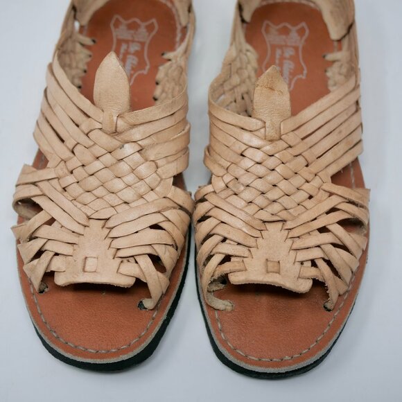NEW De Clasico Mexican Huarache Sandals Light Brown Tan Men’s Size 9 Casual - Picture 2 of 9